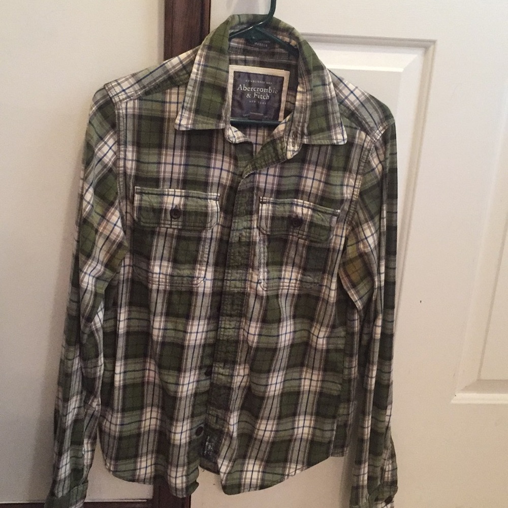 Abercrombie & Fitch Plaid Long-Sleeve